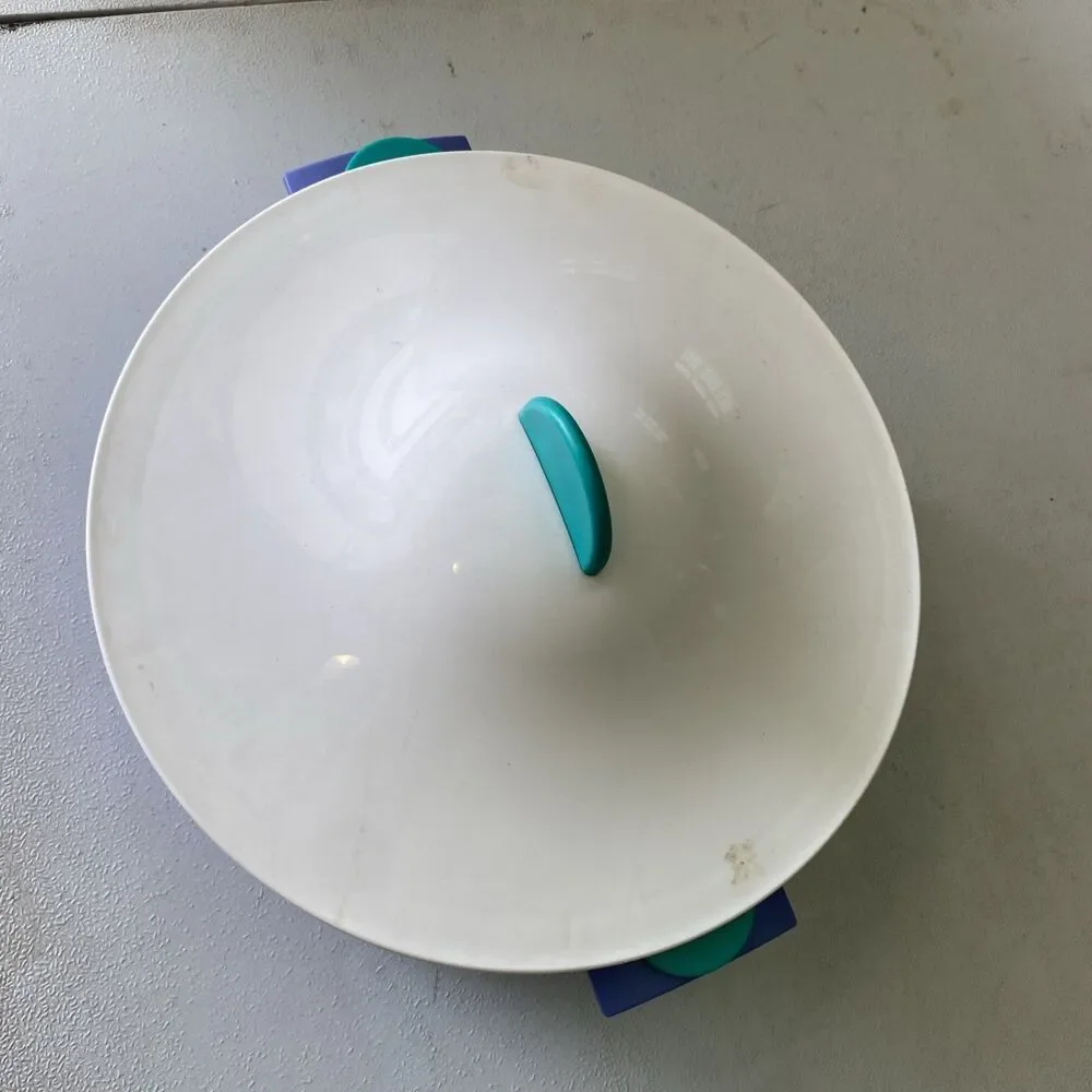 Tupperware Microsteamer Microwave Steamer 3 Piece Blue Green White